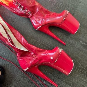 USED PLEASER FLAMINGO THIGH HIGHS